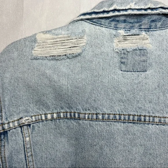Vintage Lee Riders Denim Jacket Distressed Size Medium - Picture 6 of 15